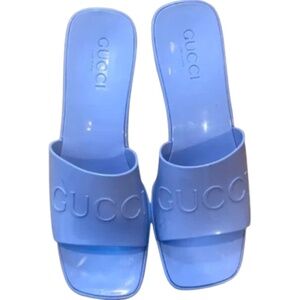 Gucci Purple Plastic Mules